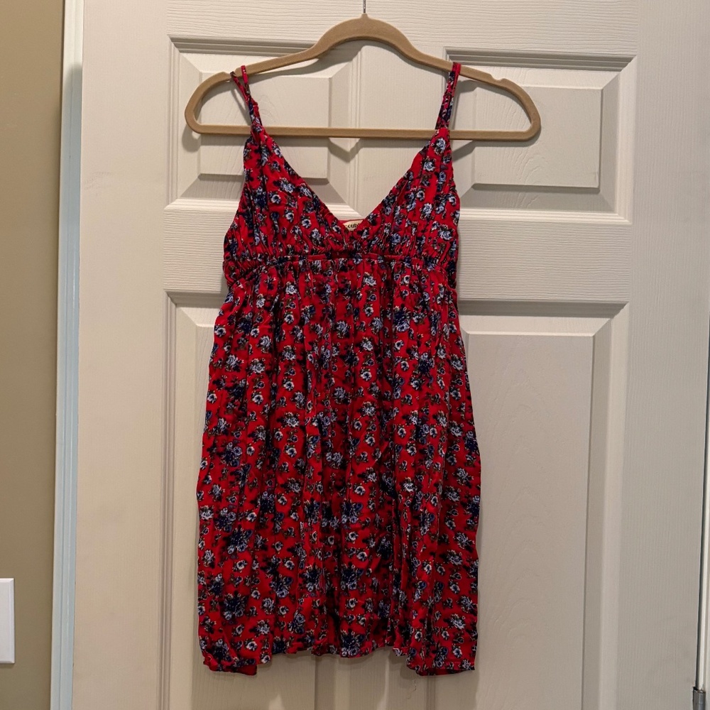 Red Floral Mini Dress